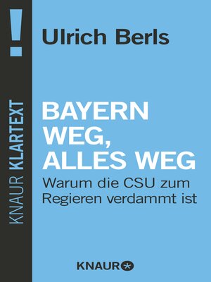 cover image of Bayern weg, alles weg